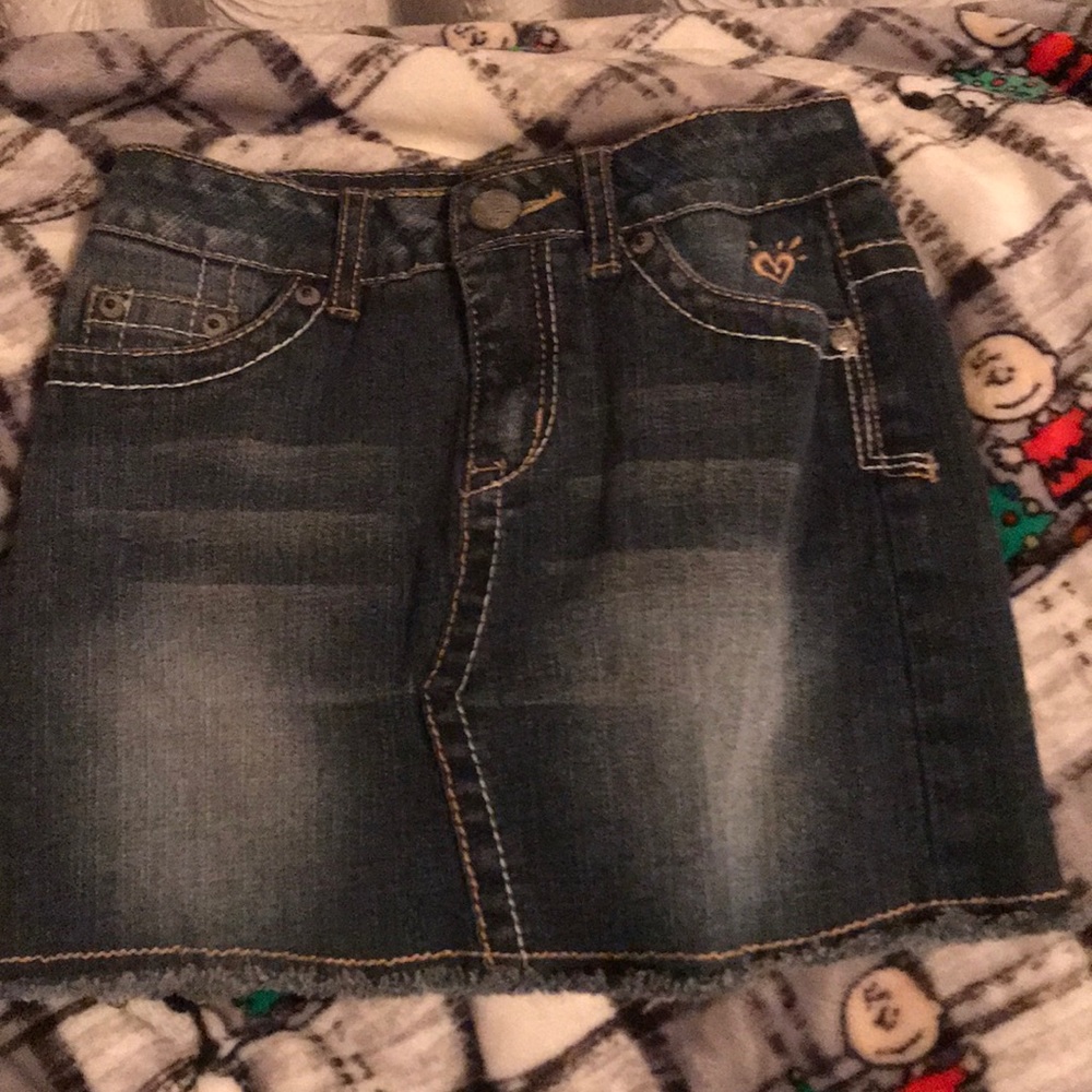 Jean skirt with shorts attached. Size 10S.
